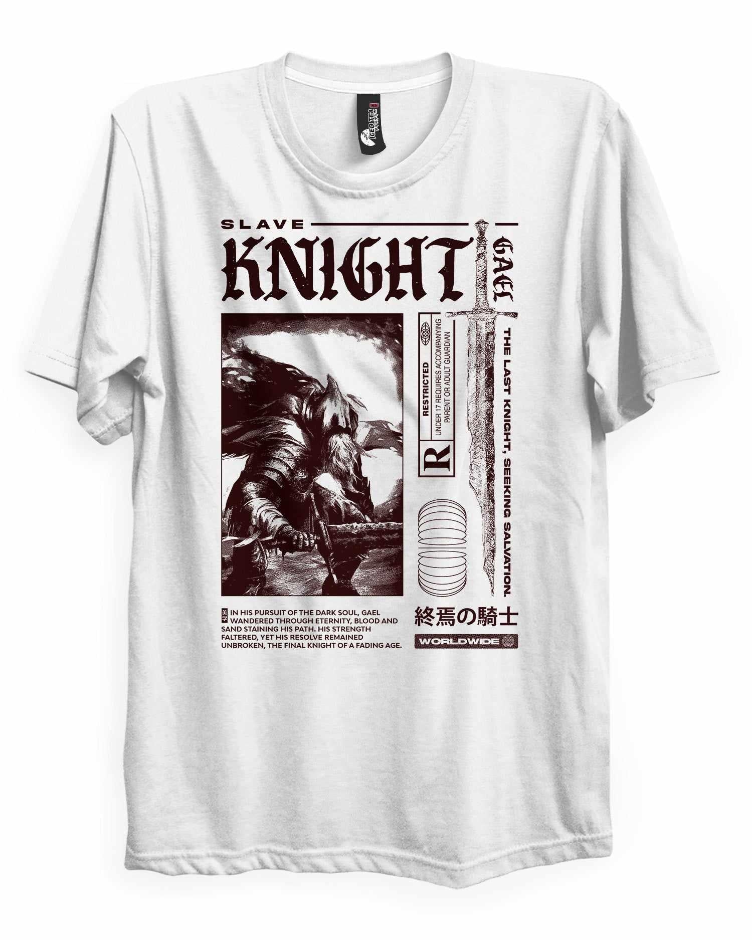 Slave Knight Gael - T-Shirt-Black-S-Iced Tea Aesthetics