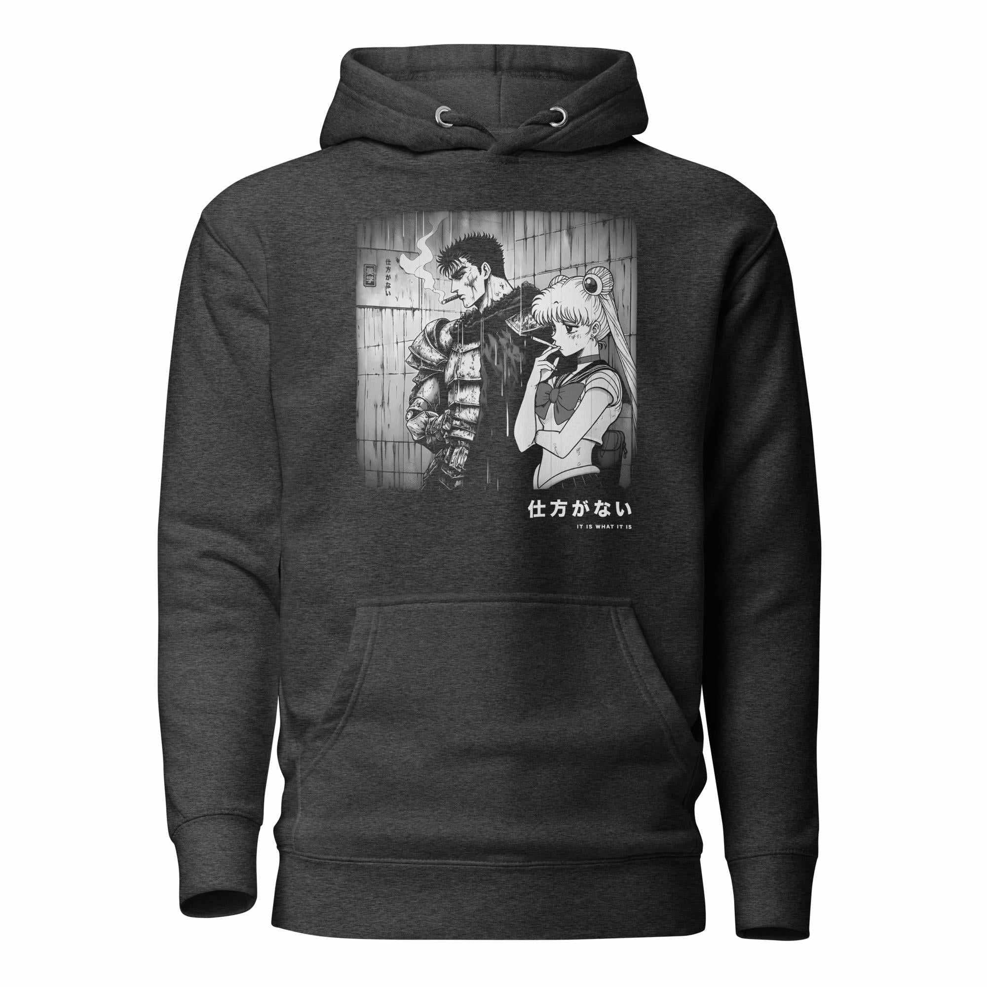 It is what it is - Hoodie (AI)-Charcoal Heather-S-Iced Tea Aesthetics