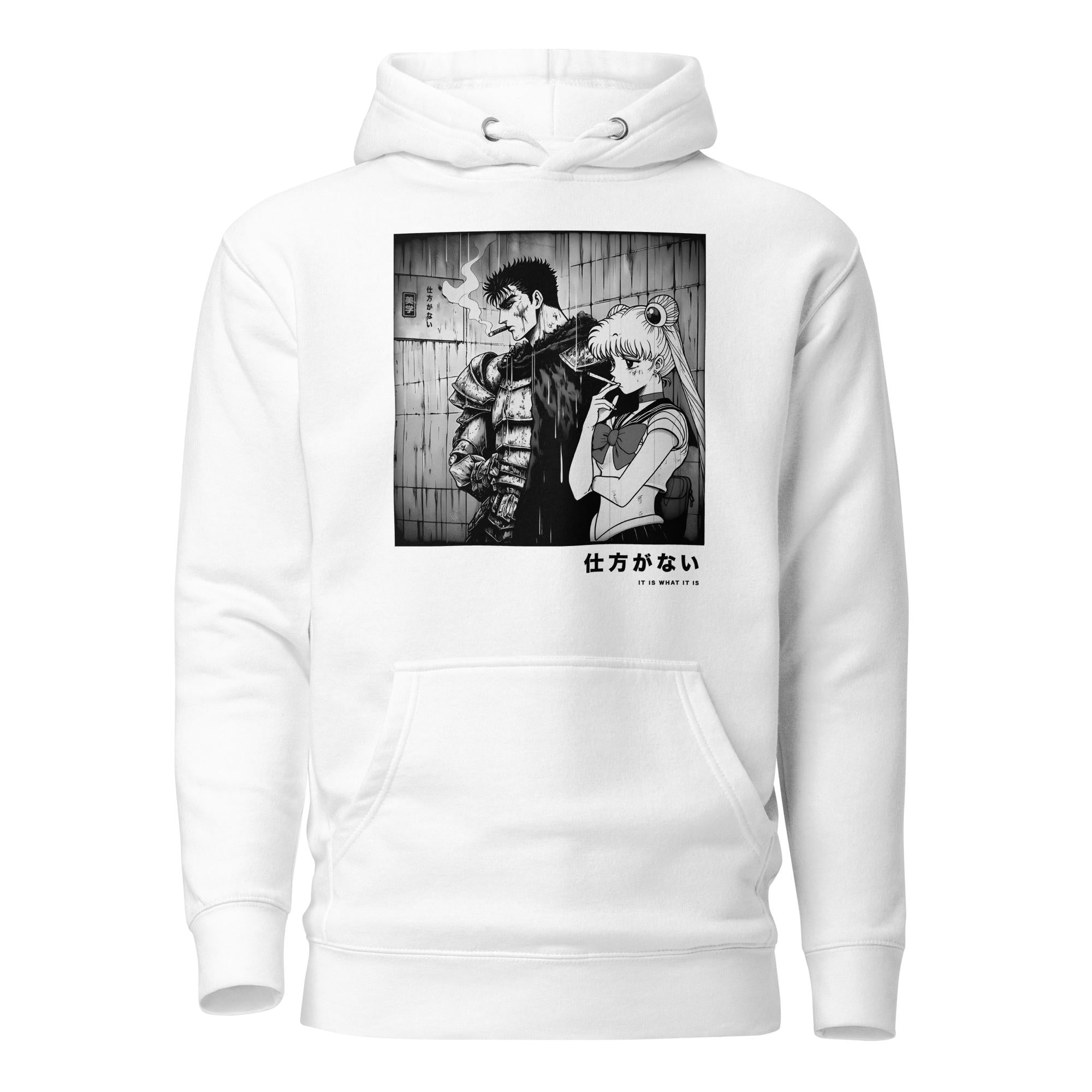 It is what it is - Hoodie (AI)-White-S-Iced Tea Aesthetics