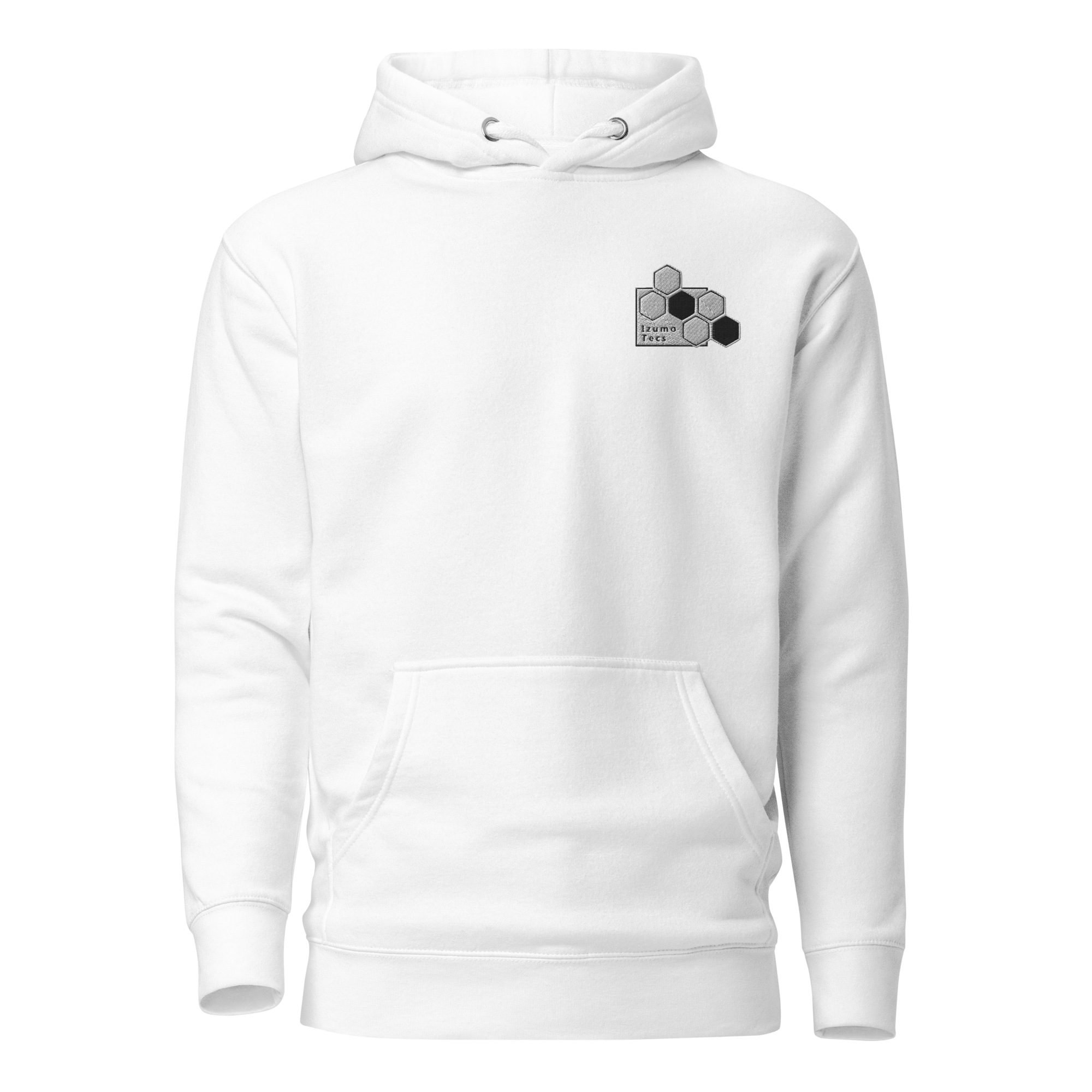 Embroidered white hoodie sale