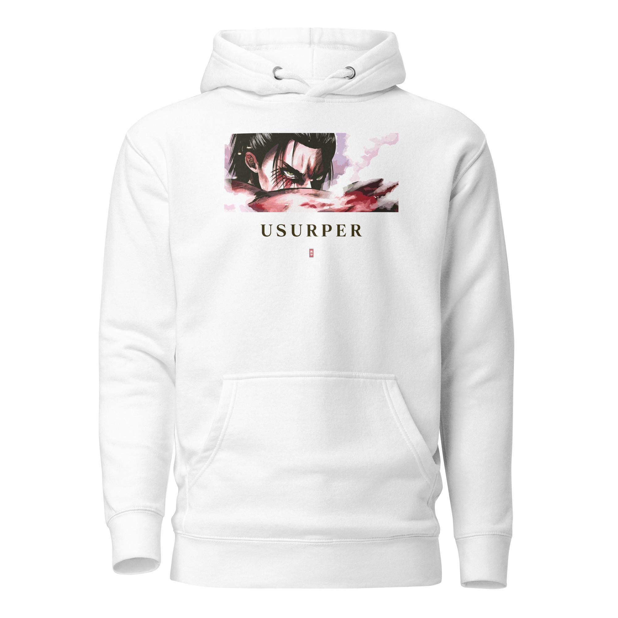 EREN (USURPER) - Hoodie-White-S-Iced Tea Aesthetics
