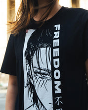Eren (FREEDOM) - T-Shirt-Black-S-Iced Tea Aesthetics