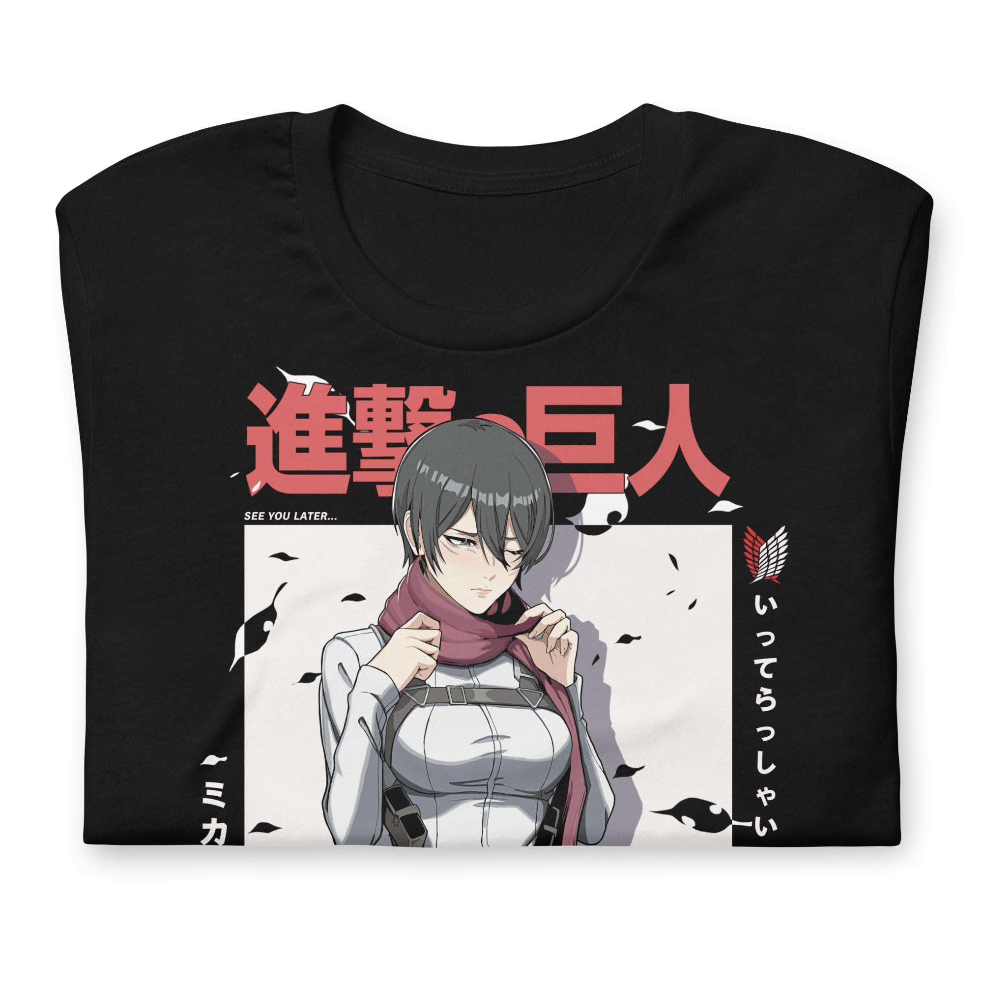 Mikasa "Goodbye" - T-Shirt-Black-S-Iced Tea Aesthetics